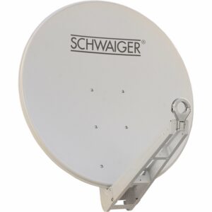 Schwaiger Aluminium Satellitenschüssel Parabolantenne Premium Ø 85 cm Lichtgrau