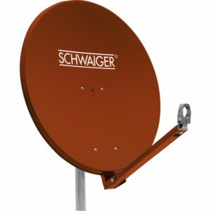 Schwaiger Aluminium Satellitenschüssel Parabolantenne Ø 75 cm Ziegelrot