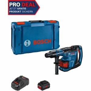 Bosch Professional 18 V Akku-Bohrhammer GBH 18V-40C inkl. 8 Ah Akkus mit L-Boxx