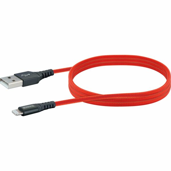 Apple® Lightning Sync & Ladekabel Feuerrot 1