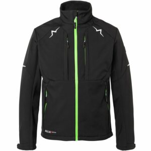 Kübler Pulse Softshelljacke Herren Schwarz/Neongrün Gr. S