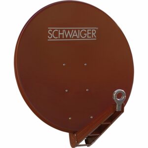 Schwaiger Aluminium Satellitenschüssel Parabolantenne Premium Ø 85 cm Ziegelrot