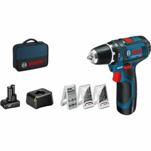 Bosch Professional 12 V Akku-Bohrschrauber GSR 12V-15 inkl. 2 Ah Akkus