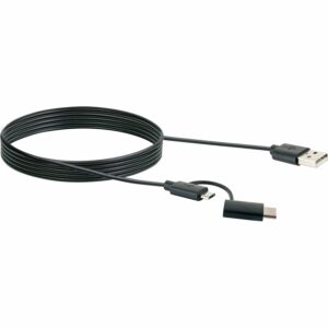 Schwaiger USB Sync und Ladekabel USB 3.1 Typ C/USB 2.0 Micro B Schwarz 1 m