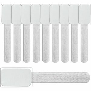 Schwaiger Klett-Kabelbinder LTC Mini Tags mit Beschriftungsfeld Weiß