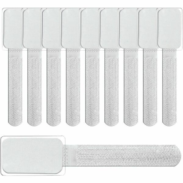Schwaiger Klett-Kabelbinder LTC Mini Tags mit Beschriftungsfeld Weiß