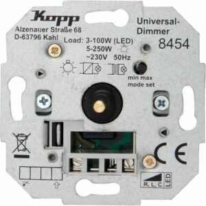 Kopp Universal Druck-Aus-Dimmer Sockel ohne Nebenstelle