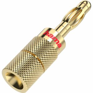 Hama Audio-Lautsprecher-Adapter Bananen-Stecker 4er-Set Gold
