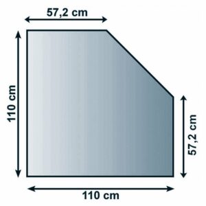 Lienbacher Funkenschutzplatte Glasbodenplatte 5-Eck 6mm Stärke