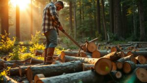 darf man sonntags im wald holz sägen