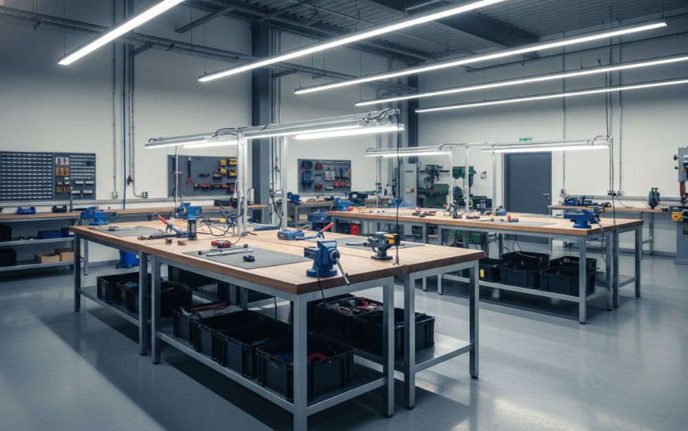 Werkstatt richtig beleuchten: Warum Lichtqualität für Sicherheit und präzises Arbeiten entscheidend ist