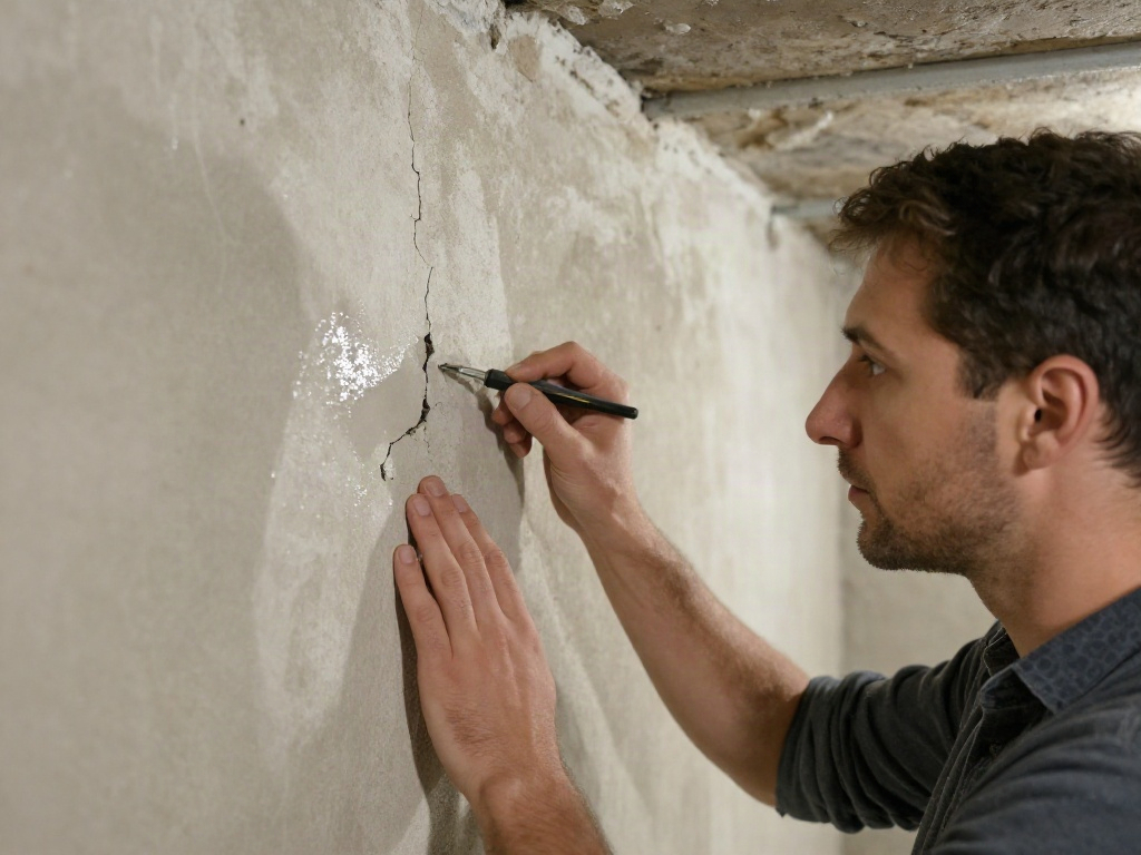 Kellerwand ausbessern